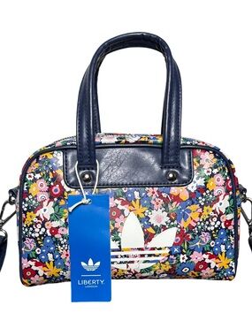 Adidas Originals x Liberty London Mini Bowling Bag Floral Navy NWT